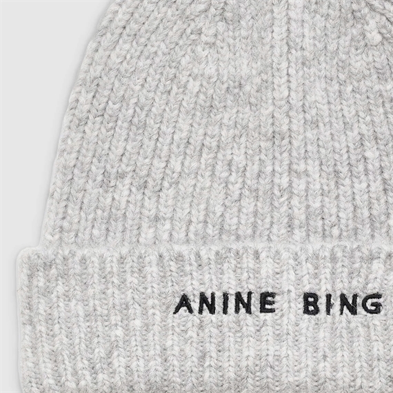 Anine Bing Elia Beanie, Light Heather Grey 